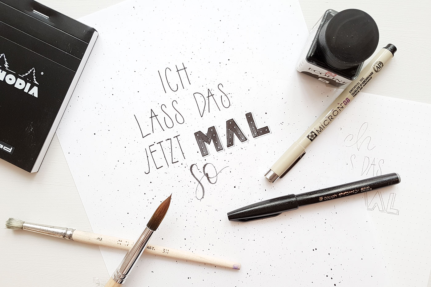 Handlettering lernen, Lettering