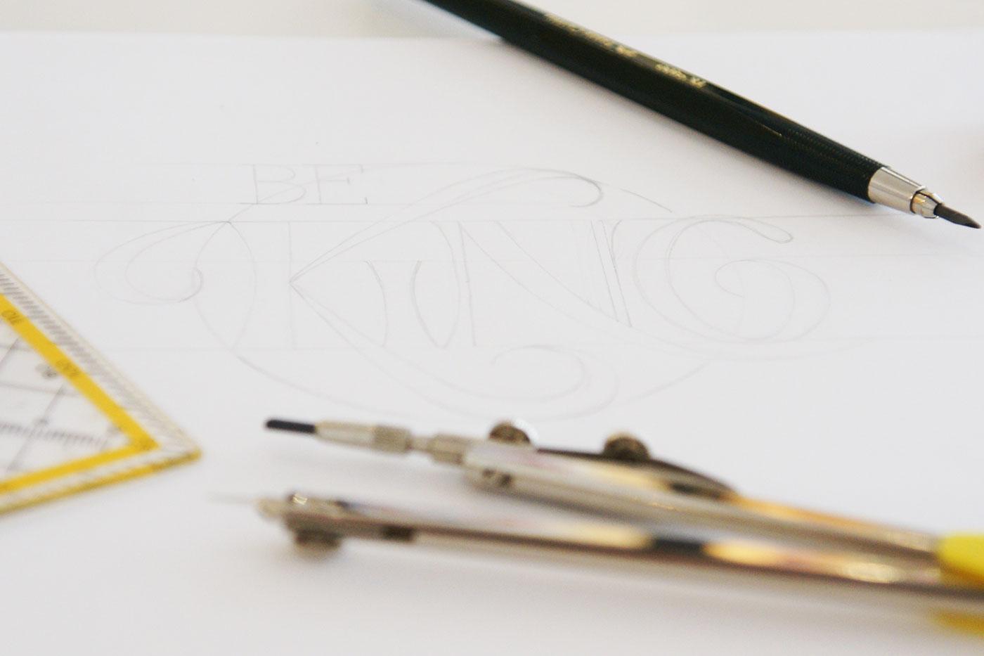 hand lettering skizzen