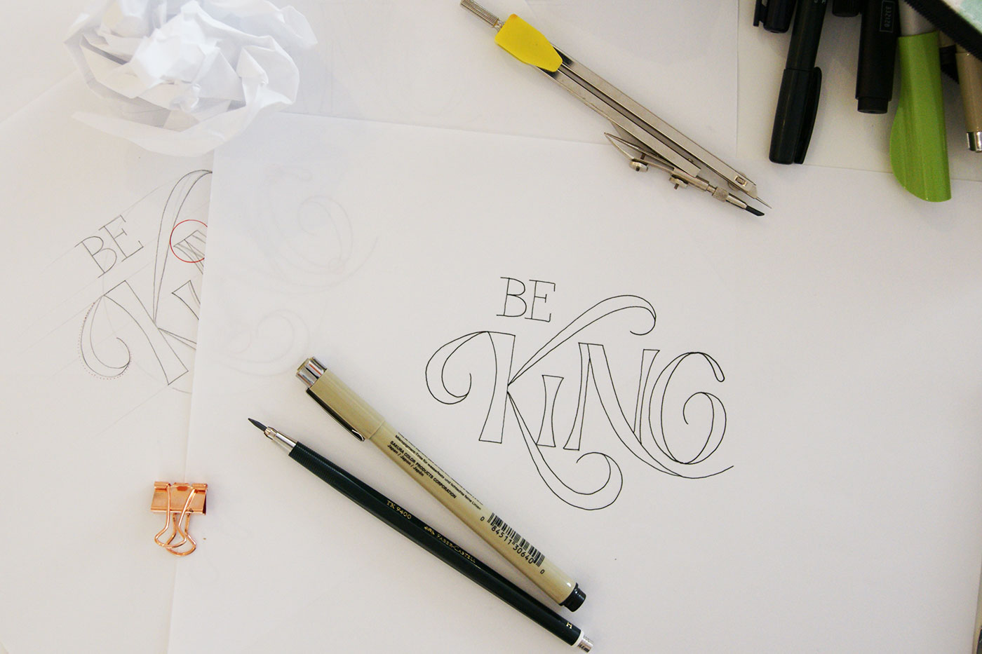 hand lettering skizzen